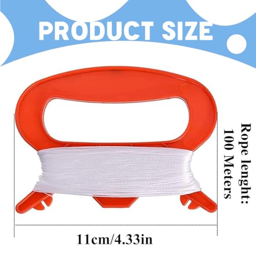 UYVPAER 2 Stück 100M Drachenschnur Spule, Kite Line Winder Drachenleine Mit Wickelbrett Schnurdrachen Rope, Drachenersatzteile Drachenschnur Spule Drachenzubehör Für Den Außenbereich