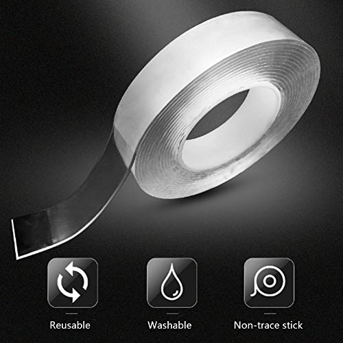 Fita Dupla Face Multiuso Lavável Nanômetro Fita Dupla Face Sem Traço Fita Adesiva Transparente Ferra