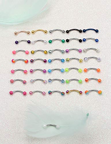 Vsnnsns 16G Rook Earrings Tragus Earring Stud Cartilage Helix Earrings Hoop Snug Piercing Jewelry Stainless Steel Curved Barbell Eyebrow Rings 8Mm #TOP5