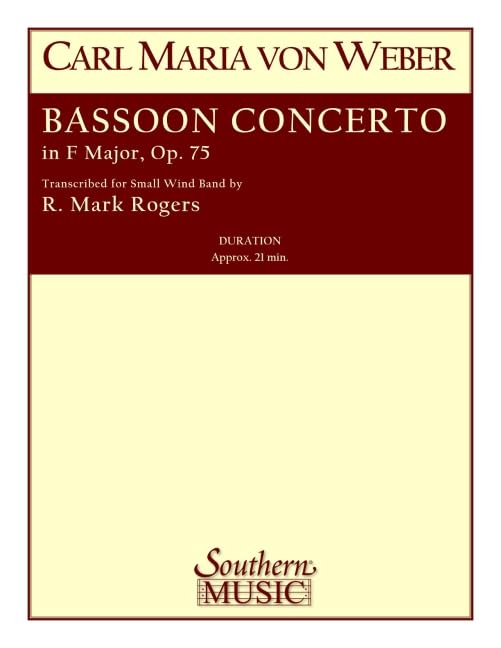 Bassoon Concerto, Op. 75: for Bassoon and Small Wind Band      Paperback – October 1, 2024