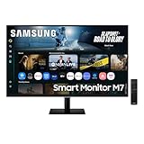 Samsung M70F 32 Zoll 4K Smart AI Monitor, VA-Panel, 3840 x 2160, 60Hz, 4ms (G/G), Speaker, Gaming Hub, 4K Upscaling, Sprachsteuerung, Smart TV-Apps & AI Features, HDR10, USB-C, HDMI LS32FM700UUXEN