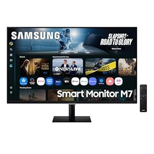 Samsung M70F 32 Zoll 4K Smart AI Monitor, VA-Panel, 3840 x 2160, 60Hz, 4ms (G/G), Speaker, Gaming Hub, 4K Upscaling, Sprachsteuerung, Smart TV-Apps & AI Features, HDR10, USB-C, HDMI LS32FM700UUXEN