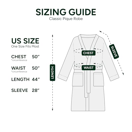 Lacoste Classic Pique 100% Cotton Bath Robe for Men & Women, One Size Fits Most, White by Lacoste - Image 2