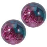 LALADEFIEE Palline Baoding in Resina da 50 MM Set da 2 Sfere per Allenamento e Terapia Manuale Decorazione a Globo in Resina Effetto Marmo per Riabilitazione e Relax delle Mani