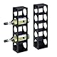 Relaxdays Weinregal für 5 Flaschen, 2er Set, Weinständer Bambus, HBT 53 x 14 x 12 cm, Weinhalter stehend, Küche, schwarz