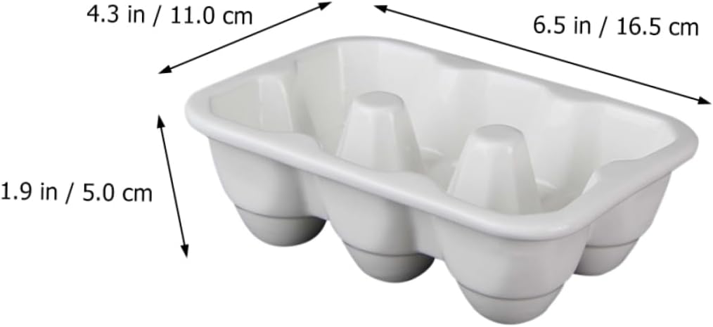 6grids Deviled Tray Storage Box for Refrigerator Organization Easter Celebrations