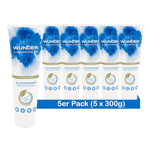 WunderRein Allzweckreiniger-Set (5 Tuben): Fett- & Schmutzlöser für Bad, Küche & Glas • Vegan & Dermatologisch Geprüft • Öko &...