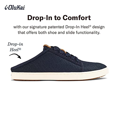 Olukai Pehuea Li Women's Slip On Sneakers, Casual Everyday Shoes With Drop-In Heel & Breathable Mesh Design, Lightweight & All-Day Comfort, Trench Blue/Trench Blue, 8 #TOP3