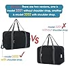 for Ryanair Airlines Cabin Bag 40X20X25 Underseat Foldable Travel Duffel Bag Holdall Tote Carry on Luggage Overnight for Women and Men 20L (Black (with Shoulder Strap)) #5