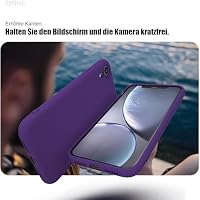 Zuvirelx Silikon Handyhülle für iPhone XR Hülle, Weiches Griff, Dünne, Minimalistisch, Stoßfest, rutschfest, Taschenpassend - Lila – Ansicht 3