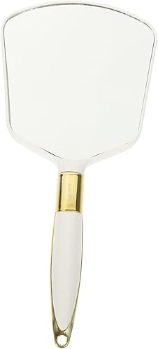 Espejo de tocador con mango, espejo de mano vintage, espejo de maquillaje de viaje, espejo de aumento de mano, espejo de mano compacto, espejo de