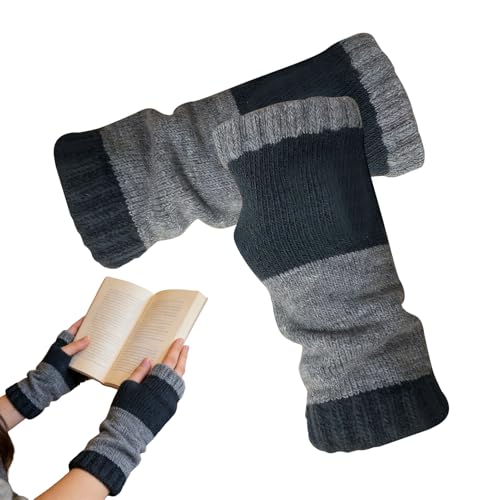 Mitones de punto sin dedos para mujer guantes abiertos cómodos