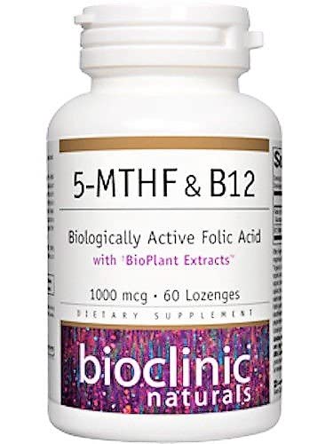 Bioclinic Naturals 5-MTHF & B12 Biologically Active Folic Acid - 60 Lozenges - Thumbnail 2