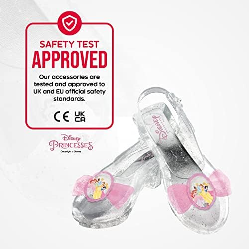 Disney Official Premium Kids Fairy Tale Princess Shoes, Princess Dress Up for Girls Size 12 - Size Adjustable with Ankle Strap