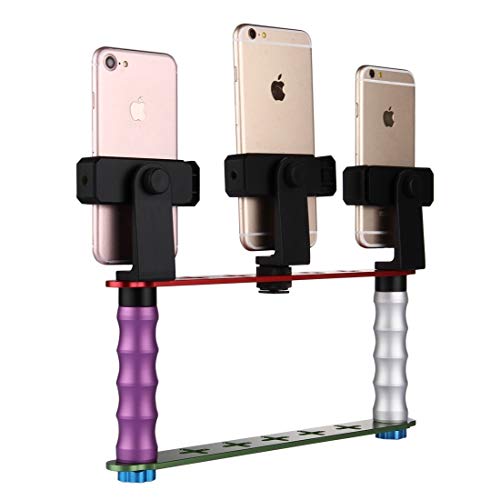Support de diffusion smartphone LLD à triple clip pour vlogging stable - 5