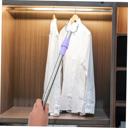 Miniatura 8 de Congarteno Poste Telescópico Para Ropa Gancho Extensible 55-80cm De Aleación Para Colgar En Armarios Y Balcones