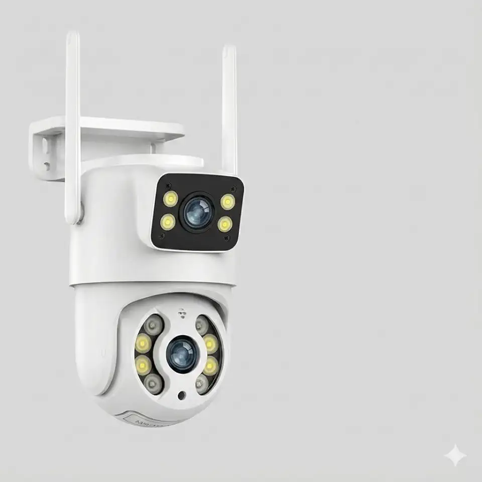 YOOSEE Câmera de Segurança Interna/Externa, Estilo Domo, 4MP 1080p/720p, Detecção de Movimento, Monitoramento Residencial, I12-branco, Wi-Fi/Com fio, Visão Noturna 360°, AC/DC, Wi-Fi