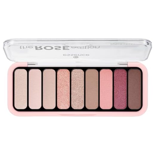 essence the ROSE edition palette ombretti occhi, lunga durata, naturale, brillante, colore intenso (10g)
