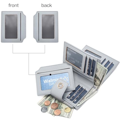 Wallet for Women RFID Blocking Bifold Zipper Pocket3