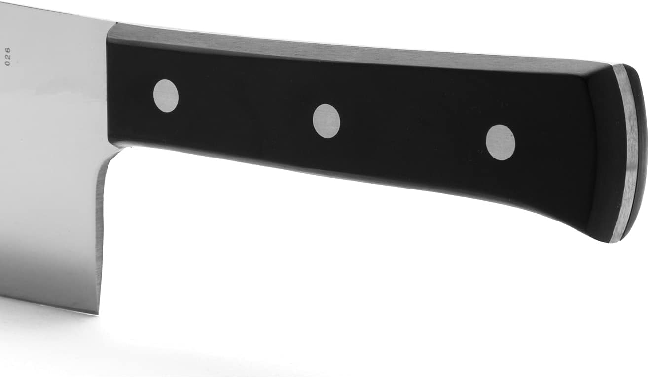 Arcos Cleaver Knife 6 Inch Nitrum Stainless Steel and 160 mm blade. 477 gr. Professional Knife for Boning. Ergonomic Polyoxymethylene POM Handle. Series Universal. Color Black
