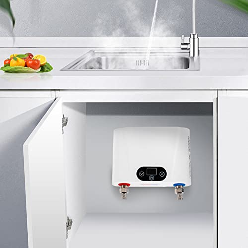 CuCummoo Calentador de agua electrónico sin depósito, 5,5 kW, calentador de agua eléctrico, 220 V, para cocina, cuarto de baño