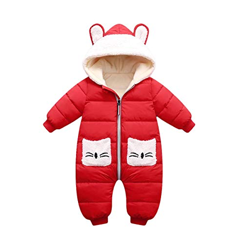 Mameluco con Capucha para Bebés Niños Niñas Traje de Nieve de Invierno...