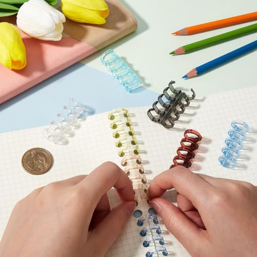 SOFPLATE 1 caixa com 32 peças, 8 cores, 5 anéis, de plástico, folhas soltas, anéis para encadernação