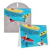 Eekstdbn Cartes de vœux Kayak Carte de vœux avec toutes les occasions Carte d'invitation Carte de vacances Carte d'anniversaire