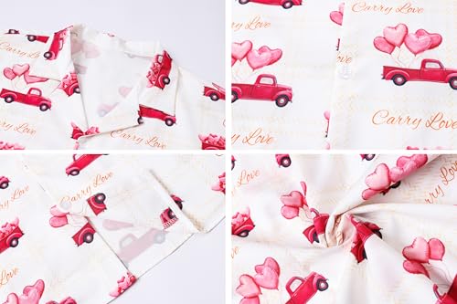 Image of Cromoncent Matching Hawaiian Outfits for Family, Dad and Son Matching Luau Beach Tropical Shirts Mommy Daughter Tropical Sets