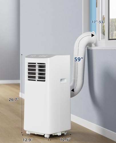 GarveeTech Portable Air Conditioner, 8,000 BTUs Room Air Conditioner, 3 in-1 Cooling AC Portable Air Conditioner with Fan & Dehumidifier, Standing Air Conditioner, Ventless Floor AC