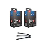 2er Set Schwalbe Fahrrad Schlauch SV18 40mm 28 Zoll (28/44-622) Extra Light inklusive 3 MSZweirad Metall Reifenheber
