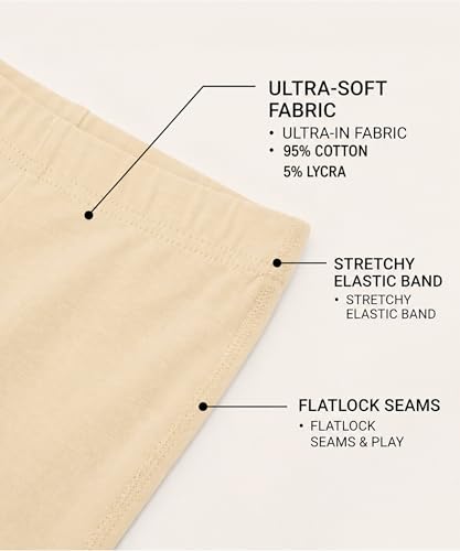 Image of KYDA KIDS Girls's Stretchable Anti Bacterial Cycling Shorts, Yoga & Workout Gym Shorts (Pack of 3)