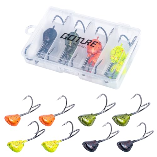 Goture Sheepshead Jig Head with Double 3X Nickel Hook Shank ...