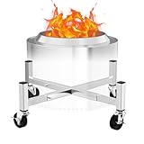 GFTIME 38-68 cm vuurplaatstandaard voor Solo Stove Bonfire Ranger Yukon en andere 38-68 cm vuurkorf, vuurkorfaccessoires voor Solo Stove, roestvrij staal, standaard voor open haard, tuinaccessoires