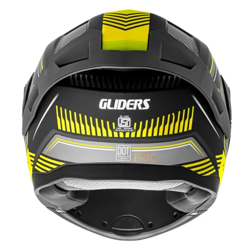 Image of Gliders Vortex D1 Flip-Up Full Face Helmet with Spoiler with Clear Visor