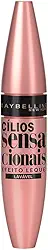 Maybelline NY Cílios Sensacionais Máscara de Cílios Lavável, Efeito Leque com Volume e Definição, Longa Duração e Não Empelota, Cor Preto Intenso, 9,5ml