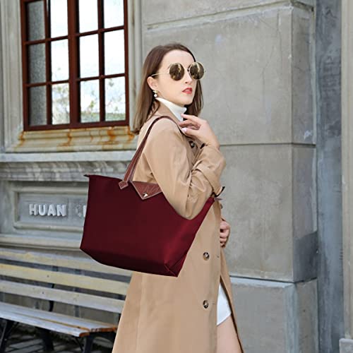 Bojly Women Tote Bag,Stylish Waterproof Nylon Ladies Shoulder Bag, Folding Beach Travel Bag For Work,Shopping thumb #4