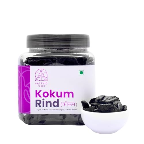 Image of Sattvic Foods Kokum Rinds (400 g) | No Additives, Wet and Juicy Sun-dried Kokum | Sourced from Goa | Rich in Vitamin C & Supports Digestion | Perfect for Curries, Juices, & Traditional Syrups