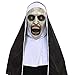 Produktbild TIREOW_Halloween Nonne Kostüm für Frauen, 2020 Nonne Maske mit Schleier Scary Zombie Maske