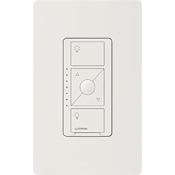 Lutron Caseta ELV Smart Dimmer Switch (Smart Hub Required) for ELV Lighting | ELV Smart Dimmer controls track lighting, recessed lighting, ELV fixtures, create your favorite light level, PD-5NE-WH, White