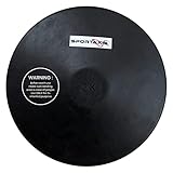 SPORTAXIS Rubber Discus Throw - Solid Rubber Construction - Ideal for Track and Field Training – Black – 2 KG - Enhance Your Discus Throwing Skills – Ideal for High School & College Throwers