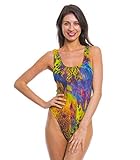 Anlass: Sommerstrand, Pool-Party, Urlaub, Wassersport, Schwimmen, Sonnenbaden, sich von der Menge abheben und Wellen schlagen mit unseren bräunlichen Badeanzügen mit Rundhalsausschnitt, die es auch in über 10 verschiedenen Prints gibt.