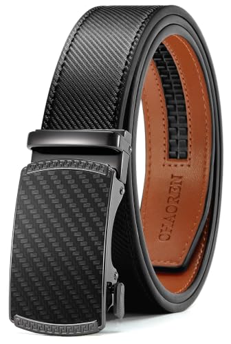 Image of CHAOREN Mens Belt Leather Ratchet Belt - Customizable Fit, Effortless Style (35mm)