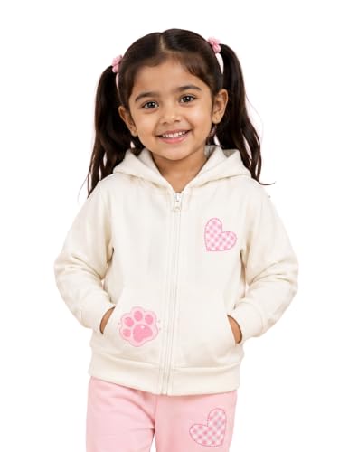 Image of Unisex Kids Solid Full Sleeve Zip Front Open Hooded Sweatshirt