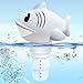Dispensador Cloro Flotante, Flotador de Cloro, Dosificador Flotante Piscina con Tiburón de Dibujos Animados, IP68 a Prueba de Agua, Gran Capacidad, Dispensador Químico para Bañera de Hidromasaje, Spa
