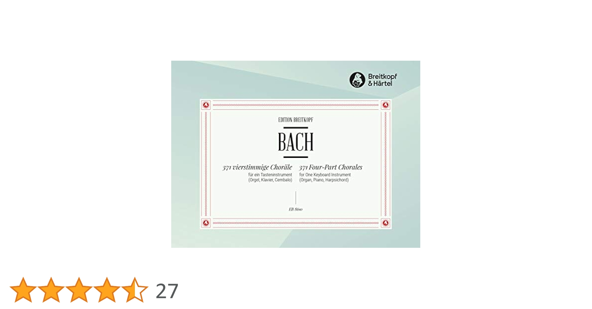 371 vierstimmige Choräle  für ein 371 Vierstimmige Choral : Johann Sebastian Bach : Free
