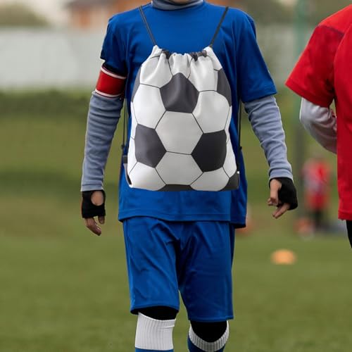 4Pack Soccer Drawstring Backpack Bags,Portable Soccer Sports Theme Gift Bags for Birthday Party2