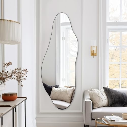 Image of QDSSDECO 63 inch x 24 inch Full Length Mirror Irregular Star Shaped, Frameless