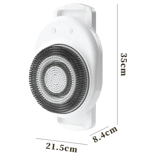 Cepillo eléctrico para la espalda de pared con 3 velocidades y cabezales 6