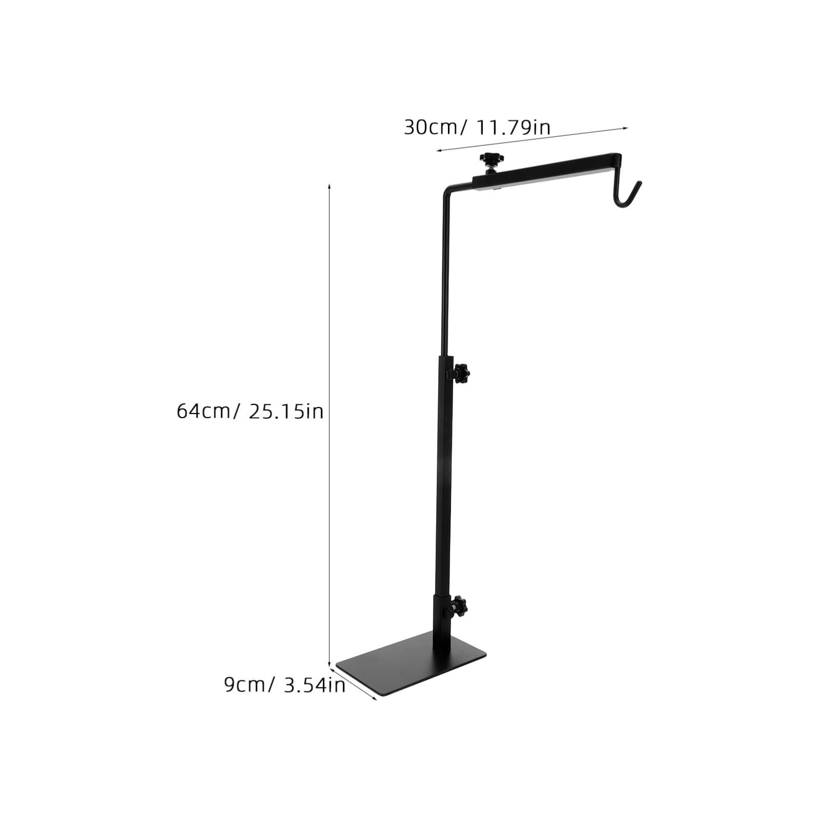 Supporto Installare Rettili Riscaldante Metallo in Lampada per Nero Altezza Regolabile, Facile alla Resistente Deformazione, per Terrari e Riscaldamento Vario